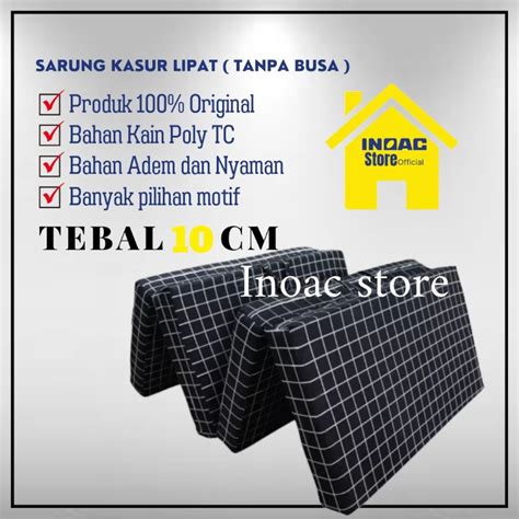 Jual Hanya Sarung Sarung Kasur Busa Lipat Resleting Tebal