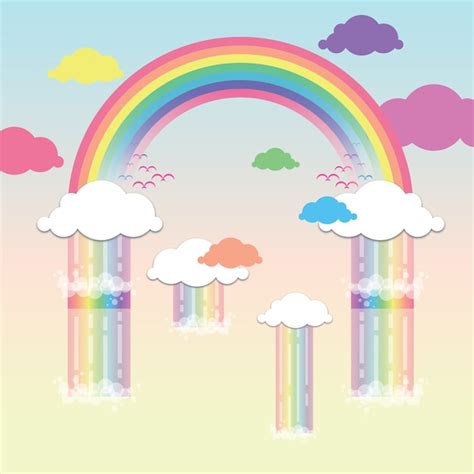 Fondo Colorido Del Arco Iris Vector Premium