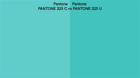 Pantone 325 C Vs PANTONE 325 U Side By Side Comparison