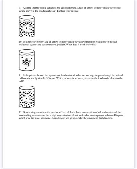 Solved Activity 5 Cell Membranes Diffusion And Osmosis