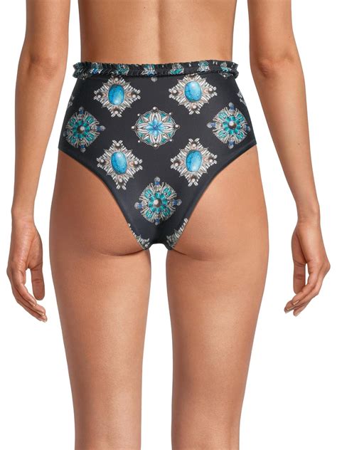 Shop Agua By Agua Bendita Alma Nopal Platero High Rise Bikini Bottom