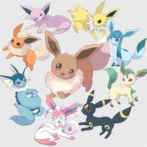 sylveon Flareon jolteon Vaporeon espeon Umbreon glaceon eevee Pokémon