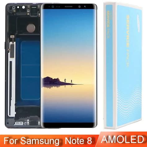 Tela Amoled Com Moldura Para Samsung Galaxy Note 8 Lcd N950 N9500 N950u N950f Montagem