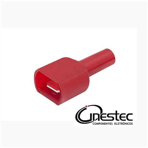 TERMINAL FASTON MACHO ISOLADO 6 3 Mm VERMELHO Cinestec