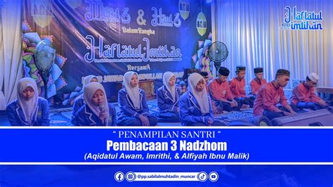 Pembacaan Nadzhom Aqidatul Awam Imrithi Alfiyah Haflatul