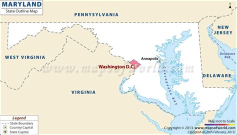 Maryland Map Outline | Blank Map of Maryland