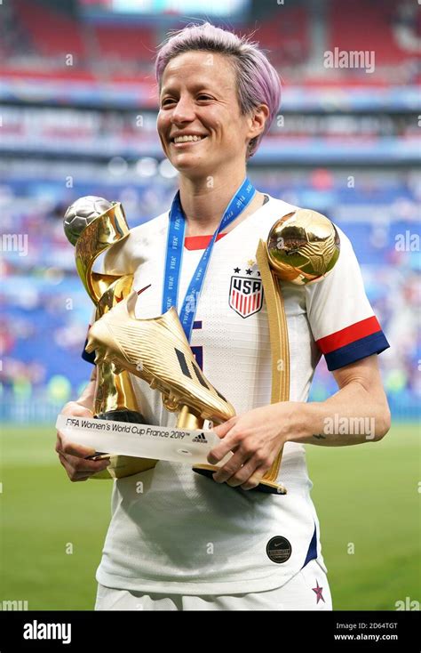 Usas Megan Rapinoe Celebrates With Her Adidas Golden Boot Award Adidas Golden Ball Award And