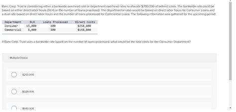 Solved Banc Corp Trust Is Considering Either A Bankwide Chegg