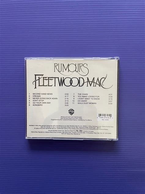 Fleetwood Mac Rumours CD, Hobbies & Toys, Music & Media, CDs & DVDs on ...