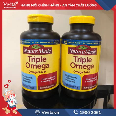 Nature Made Triple Omega 3 6 9 Hộp 180 Viên Chính Hãng Của Mỹ