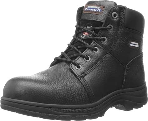 Skechers For Work 77009 Workshire Relaxed Fit Work Steel Toe Boot Black