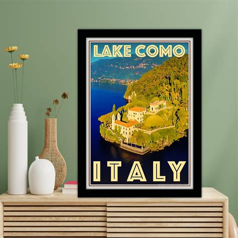 Retro Vintage Style Travel Poster Or Canvas Picture Lake Etsy