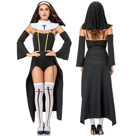 Halloween Karneval Cosplay Nonne Kost Me Outfit Anzug F R Erwachsene