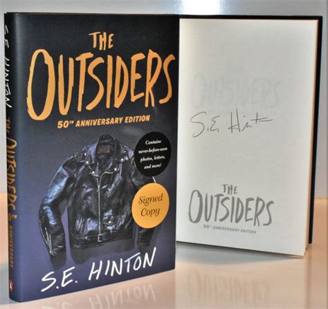 The Outsiders 50th Anniversary Edition SIGNED BOOK By S E Hint