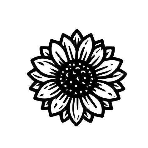 Sunflower Svg Floral Svg Sunflower Clipart Flower Svg Sunflower