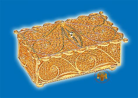 Tabernacle Filigree Box Gold Plated Design B Reliquaries Boxes