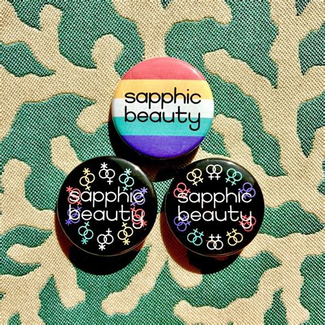 Sapphic Wlw Beauty Buttons Pride Flag Lgbtq Lesbian Etsy