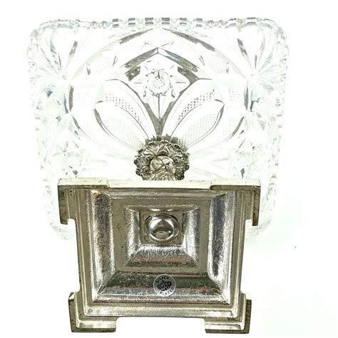 Petit Serviteur Cristal Sur Pied Argent Vintage Et Durable Boutique