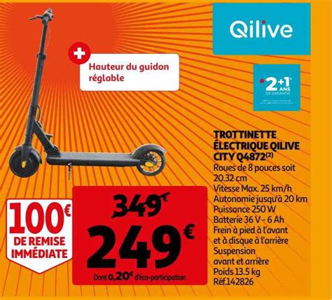 Promo Trottinette électrique Qilive City Q4872 chez Auchan iCatalogue fr