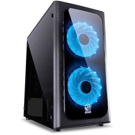 Gabinete Gamer PCyes Venus Mid Tower 2 Fans Lateral de Acrílico