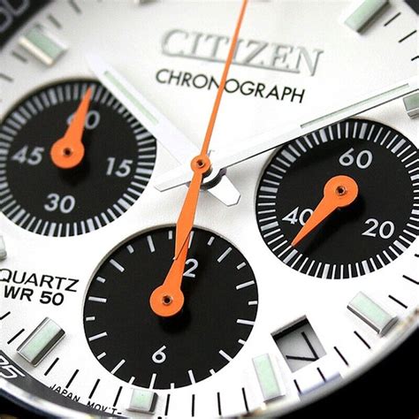 Citizen AN3660 81A Bullhead White Dial Record Label Tsuno Chronograph