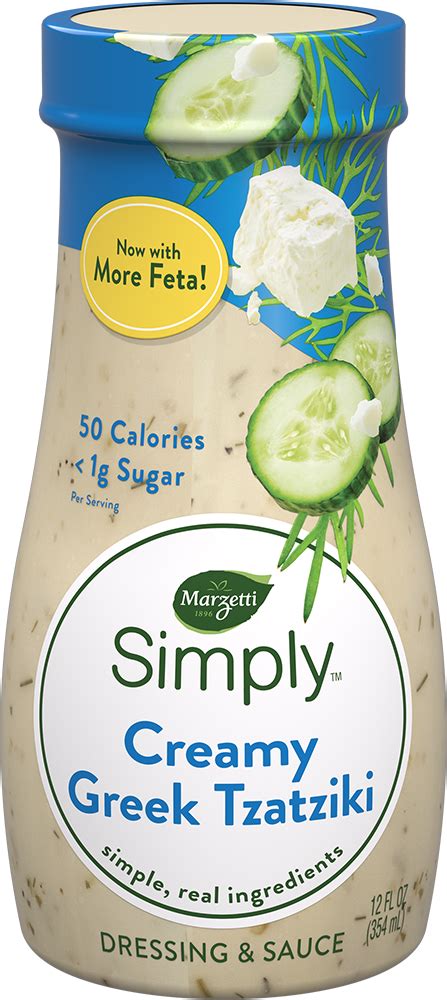 Simply Creamy Greek Tzatziki Dressing Sauce Marzetti