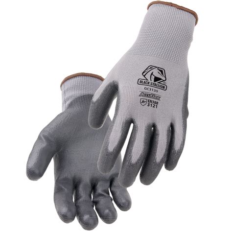 Accuflex Pu Coated Poly Knit Work Gloves Abrasion Resistant Gc3135 Gy