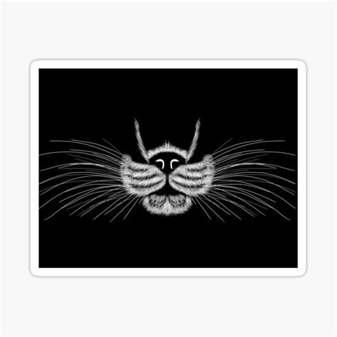 Cute Cat Whiskers Sticker For Sale By Try It Redbubble