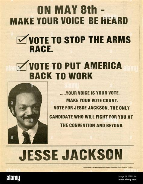 Newspaper insert for Jesse Jackson 1984 presidential campaign. Four ...