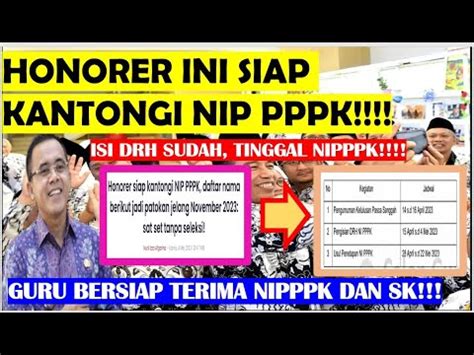 HONORER INI SIAP KANTONGI NIP PPPK ISI DRH SUDAH TINGGAL NIPPPK GURU