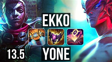 EKKO Vs YONE MID 8 Solo Kills 22 3 7 Legendary 400 Games 800K