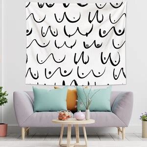 Boobs Nude Girls Body Tapestry Boob Art Wall Art Home Decorations For