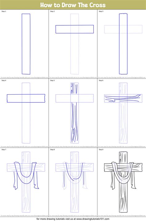 How To Draw A Cross Step By Step