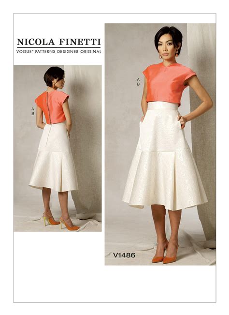 V1486 Sewing Pattern Vogue 1486 Designer Nicola Finetti Crop Etsy