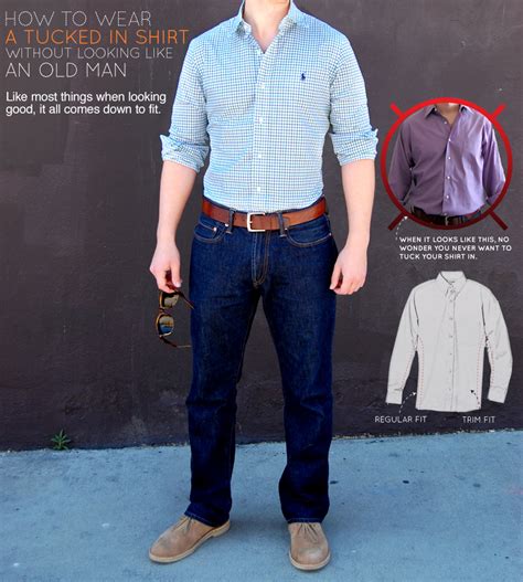 How To Wear A Tucked In Shirt Without Looking Like An Old Man