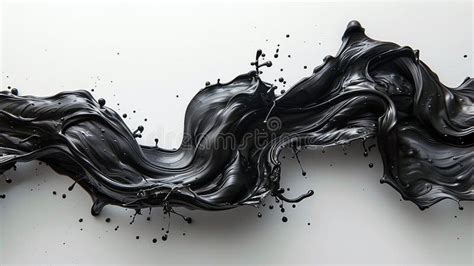 Abstract Black in Splash Paint Stock Illustration - Illustration of ...