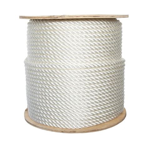 ATERET 1 2 Inch By 600 Feet Twisted 3 Strand White Polypropylene Rope I