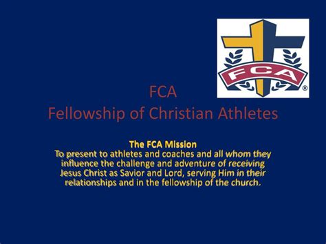 PPT - FCA Fellowship of Christian Athletes PowerPoint Presentation ...