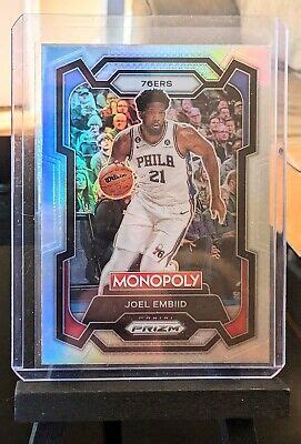 Joel Embiid Silver Prizm 2023 24 Panini Prizm Monopoly 69 Philadelipha