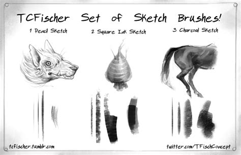 Photoshop Sketch Brushes Set Of 3 By Beastysakura On Deviantart