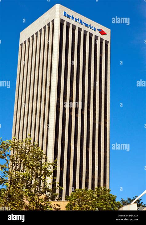 A View Of The Bank Of America Building In Downtown Los Angeles