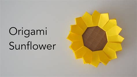 Easy Origami Sunflower Tutorial Youtube