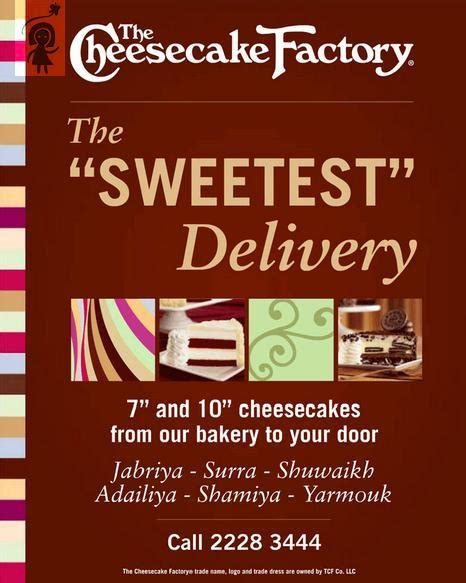 The Cheesecake Factory Sweetest Delivery @AlshayaHelpDesk - FIVE ONE EIGHTFIVE ONE EIGHT