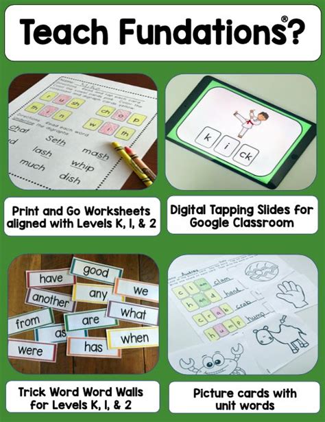 Fundations Aligned Support Materials For Kindergarten First Grade And