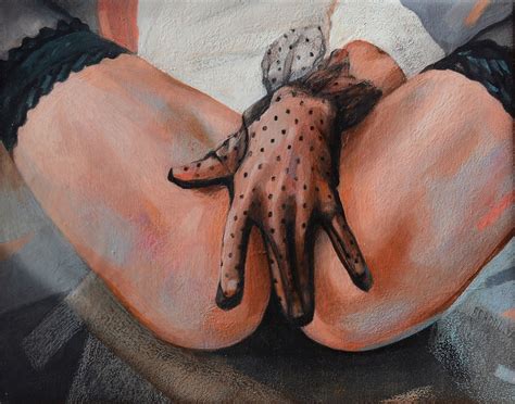 Series Decency 45x35 Cm Oil On Canvas 2023 Female Nude Naked