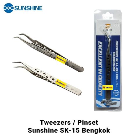 Jual Tweezers Pinset Sunshine Sk Pinset Bengkok Original Shopee