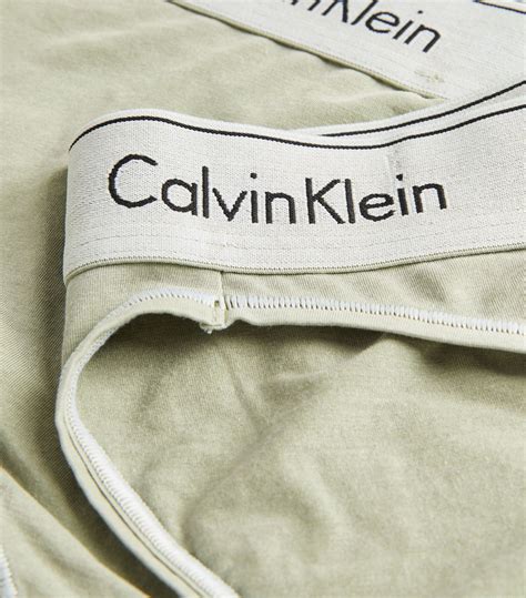 Womens Calvin Klein Green Logo Bikini Briefs Harrods UK