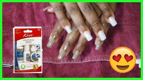 Diy Acrylic Nails Using Kiss Lightning Speed Acrylic Dip Kit Youtube