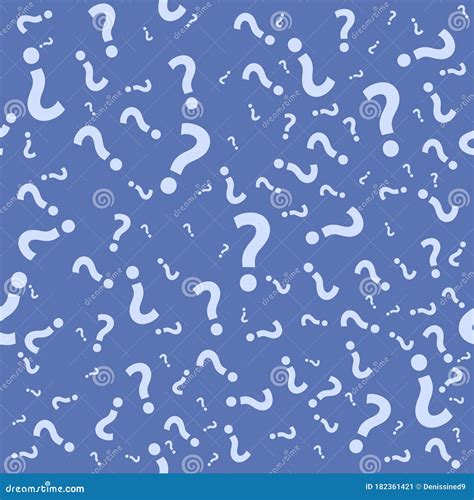 Question Mark Seamless Pattern Trivia Poster Design Template Random