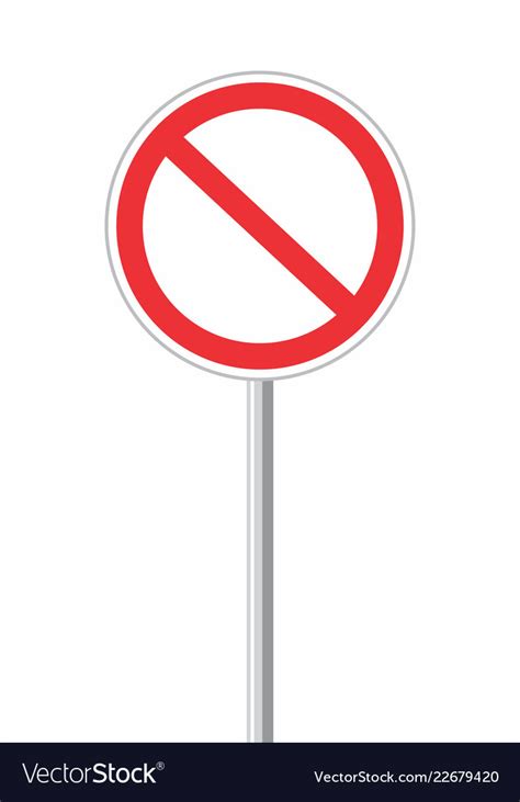 Forbidden Traffic Sign Royalty Free Vector Image